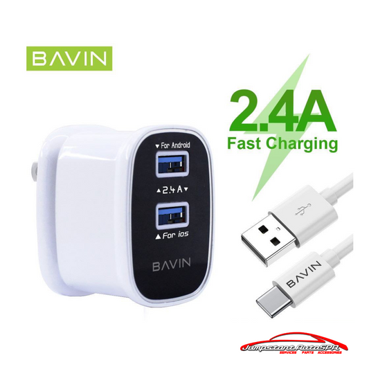 BAVIN AC CHARGER W/USB SLOT B2.4A